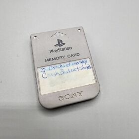 Official Sony PlayStation 1 PS1 Authentic Memory Card OEM Tested PSOne