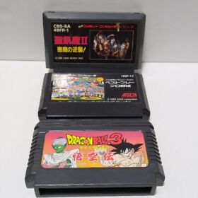 3 Famicom Software Dragon Ball Etc.