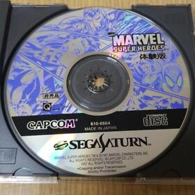 SEGA Saturn Marvel Super Heroes VS Street Fighter w/ Spine Cards Lot 2 SS