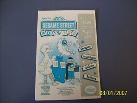 SESAME STREET ABC &123 NES 8 Bit Nintendo Vidpro Card