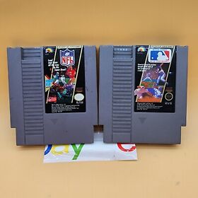 MAJOR LEAGUE BASEBALL  & NFL (Nintendo NES, 1988) Authentic Cartridges Only 