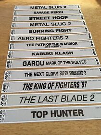 5 Neo Geo Mvs Cart Vinyl Labels Of Your Choosing (Replacement Labels)