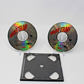 Vintage Night Trap (Sega CD, 1992) — Authentic 2 Disc Only Tested and Working!