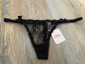 Agent Provocateur Black "Laily" Trixie Thong AP4 Large - Brand New With Tags!