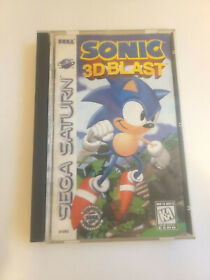 Sonic 3D Blast (Sega Saturn, 1996) Complete CIB Game w/ Registration Card *READ*