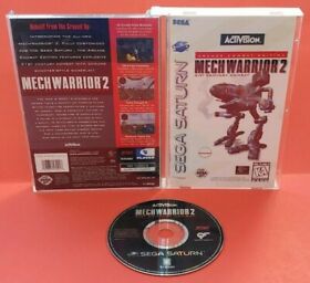 MechWarrior 2 (Sega Saturn, 1997) Registration Card Case Manual Complete Tested