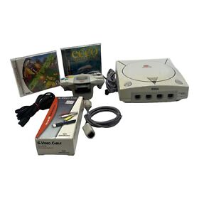 Sega Dreamcast HKT-3020 console bundle controllers & Ext , 2 Games tested WORKS