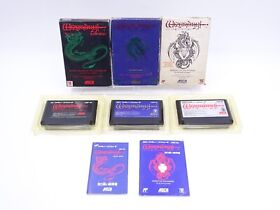 [Tested] NES Wizardry Lot of 3/1 2 3 Ⅰ Ⅱ Ⅲ/W/Box Famicom FC From JAPAN Game