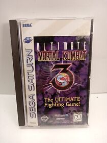 Ultimate Mortal Kombat 3 (Sega Saturn, 1996) Complete w Intact Registration Card