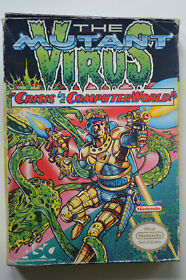 NES Nintendo THE MUTANT VIRUS CRISIS IN A COMPUTER WORLDS In Box No Manual