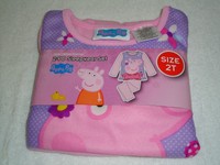 NWT GIRLS PEPPA PIG 2-PC FLANNEL SLEEPWEAR SET PAJAMAS LONG SLEEVE SIZE 2T