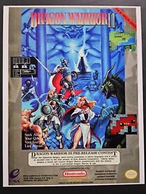 Dragon Warrior II 2 Nintendo NES Quest 1991 Game Promo Ad Wall Art Print Poster