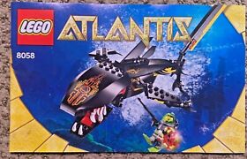 LEGO 8058 ATLANTIS GUARDIAN OF THE DEEP INSTRUCTION BOOKLET MANUAL ONLY