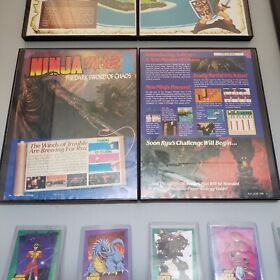 FRAMED Retro 1990 NINJA GAIDEN 2 II Dark Sword of Chaos NES Video Game Wall Art