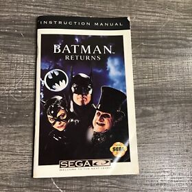 Batman Returns - Sega CD Manual Only - No Game or Box