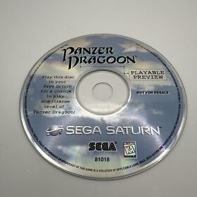 Panzer Dragoon Playable Preview Demo Not for Resale Sega Saturn Disc Only Tested