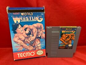 Tecmo World Wrestling NES Nintendo Game Cartridge & Box *No Manual* Tested