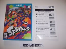 Original Box Case with manual for Nintendo Wii U WiiU Splatoon *NO GAME*