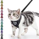 Cat Harness and Leash Set Escape Proof Reflective Cat Walking Harness Adjusta...