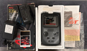 NEC PC Engine GT Recap w/AC adapter ,TV Tuner, HU Game, Box and Manual Tested