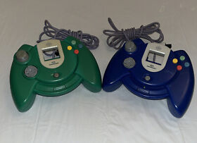 Blue & Green AstroPro Performance Dreamcast Controllers VINTAGE Tested.