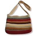 Mayan Hands 100% Cotton Striped Purse Shoulder Bag Handmade Guatemala Fair Trade