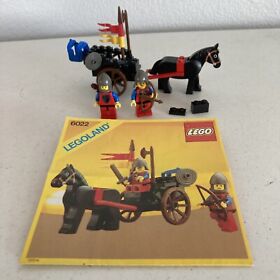 Vintage Lego Castle Lion Knights 6022 Horse Cart (1984): 100% Comp w/manual HTF