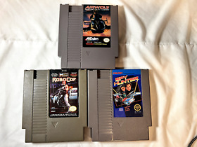 3 Vintage NES Games - Airwolf, Spy Hunter and Robocop - Tested!!!