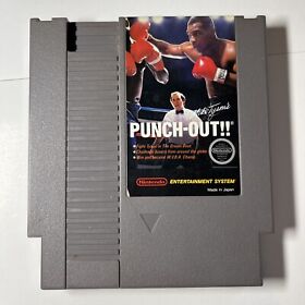Mike Tyson's Punch-Out Nintendo NES Cartridge Cart • White Bullets / First Print