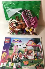 LEGO Belville Horse Stable 7585 Kitten Carrots Apples *RETIRED* Missing 2 Pieces