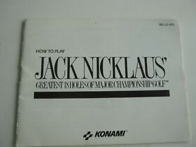 Nintendo Entertainment System NES Jack Nicklaus Golf Instruction Booklet Only