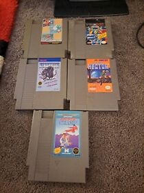 NES Lot 5 Games Tested 5 Pin Bot Xenoprobe Starship Hector Karate Champ More