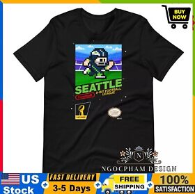 Seattle Seahawks 8-bit Football NES Nintendo Retro Tecmo Super Bowl T-Shirt