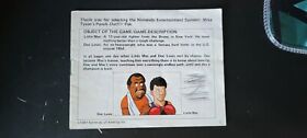 Mike Tyson's Punch-Out - Nintendo NES - Manual Only