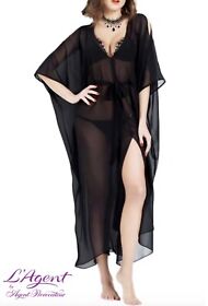 L'Agent by Agent Provocateur "Holly" Cover up/ Kaftan, Black, OS, RRP £125! BNWT