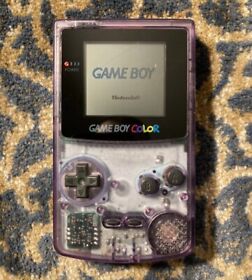 Nintendo Game Boy Color CGB-001 - Atomic Purple  Original Tested  W/games CLEAN