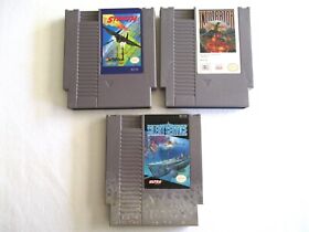 Stealth ATF & Infiltrator & Silent Service Nintendo NES Tested 3 Game Lot ROUGH