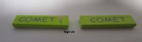 LEGO 2431pb117 & 2431pb119 Tile Comet + 5941 MOC A4 Stickers