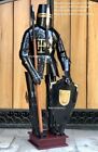 Medieval Brass Suit Of Armour Wearable Knight Crusader Full Body Larp Costume