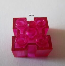 LEGO 47117 Belville Brick 2x2 with Grooves and Top Peg Tr Dk Pink 5963-A43