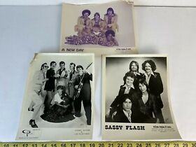 Lot of 3 Vintage B&W glossy pictures, Sassy Flash, Johnny Saturn, New Day Photos