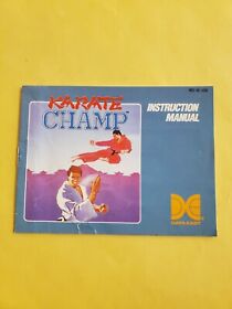 Karate Champ NES Nintendo Instruction Manual Only