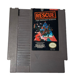 Rescue The Embassy Mission Nintendo NES Game Cartridge Tested 1985