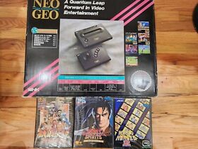 NEO GEO AES Console Japanese With 3 Games And HD Retrovision Adapter