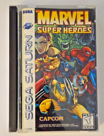 MARVEL SUPER HEROES for Sega Saturn (1997) Authentic Complete CIB Registration