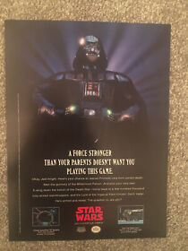 Star Wars Darth Vader NES Game Poster JVC/Lucasfilm Games