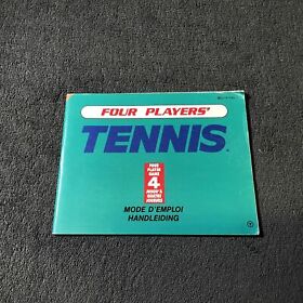 Notice Nintendo NES Four Players' Tennis FAH Trés Bon état