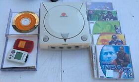 SEGA Dreamcast Console System Controller + Memory Game LOT Tested NBA NFL TENNIS