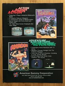 1989 Thundercade / Amagon NES Nintendo Vintage Print Ad/Poster Authentic Art