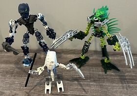 Lego Bionicle Lot of 3 Inika Tao Hahli 8728, Barraki Ehlek 8920, Kazi 8722 Parts